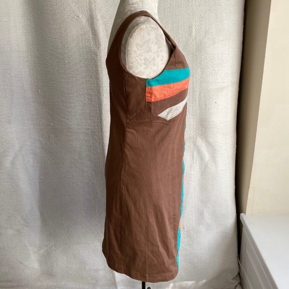 Anthropologie 70s Retro Modern Bow A-Line Dress - Picture 4 of 8